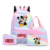Minnie Backpack - 3pcs/set Colorful Backpack with Lunch Bag Casual School Bags - Lusy Store LLC