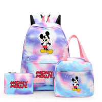 Minnie Backpack - 3pcs/set Colorful Backpack with Lunch Bag Casual School Bags - Lusy Store LLC