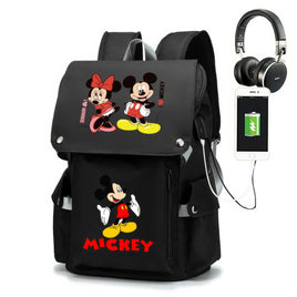 Minnie Backpack - Boy Girl Kids Book Bags Large Capacity Laptop Travel Backpack 1 18.9x13.4x8.3 inches