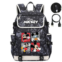 Minnie Backpack - Boys Girls Teenager School Bags USB Charging Laptop Travel Backpacks Style 9 17.7x14.5x6.3 inches