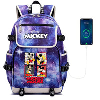 Minnie Backpack - Boys Girls Teenager School Bags USB Charging Laptop Travel Backpacks Style 20 17.7x14.5x6.3 inches