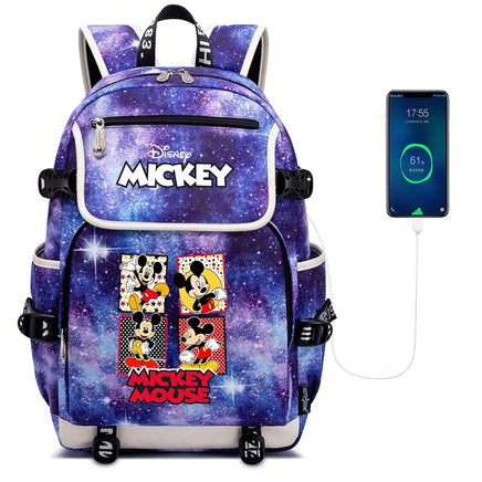 Minnie Backpack - Boys Girls Teenager School Bags USB Charging Laptop Travel Backpacks Style 20 17.7x14.5x6.3 inches