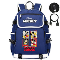 Minnie Backpack - Boys Girls Teenager School Bags USB Charging Laptop Travel Backpacks Style 16 17.7x14.5x6.3 inches