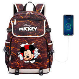 Minnie Backpack - Boys Girls Teenager School Bags USB Charging Laptop Travel Backpacks Style 1 17.7x14.5x6.3 inches