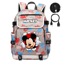 Minnie Backpack - Boys Girls Teenager School Bags USB Charging Laptop Travel Backpacks Style 23 17.7x14.5x6.3 inches