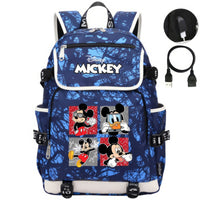 Minnie Backpack - Boys Girls Teenager School Bags USB Charging Laptop Travel Backpacks Style 6 17.7x14.5x6.3 inches