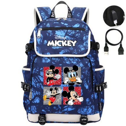 Minnie Backpack - Boys Girls Teenager School Bags USB Charging Laptop Travel Backpacks Style 6 17.7x14.5x6.3 inches