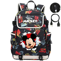 Minnie Backpack - Boys Girls Teenager School Bags USB Charging Laptop Travel Backpacks Style 26 17.7x14.5x6.3 inches