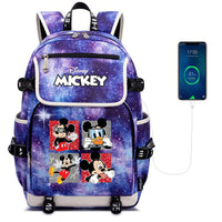 Minnie Backpack - Boys Girls Teenager School Bags USB Charging Laptop Travel Backpacks Style 12 17.7x14.5x6.3 inches