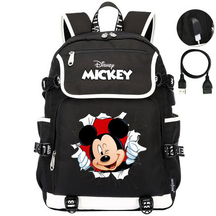 Minnie Backpack - Boys Girls Teenager School Bags USB Charging Laptop Travel Backpacks Style 22 17.7x14.5x6.3 inches
