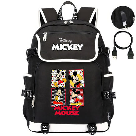 Minnie Backpack - Boys Girls Teenager School Bags USB Charging Laptop Travel Backpacks Style 14 17.7x14.5x6.3 inches