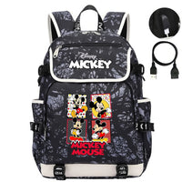 Minnie Backpack - Boys Girls Teenager School Bags USB Charging Laptop Travel Backpacks Style 18 17.7x14.5x6.3 inches