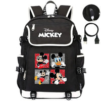 Minnie Backpack - Boys Girls Teenager School Bags USB Charging Laptop Travel Backpacks Style 3 17.7x14.5x6.3 inches