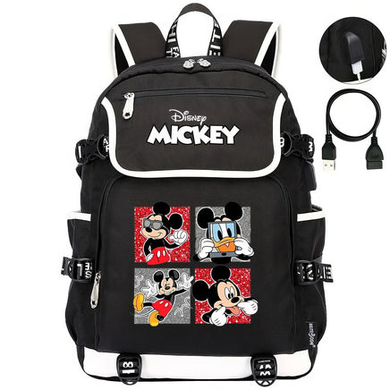 Minnie Backpack - Boys Girls Teenager School Bags USB Charging Laptop Travel Backpacks Style 3 17.7x14.5x6.3 inches