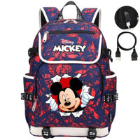 Minnie Backpack - Boys Girls Teenager School Bags USB Charging Laptop Travel Backpacks Style 21 17.7x14.5x6.3 inches