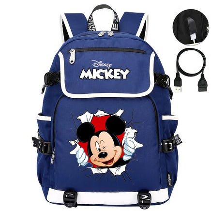 Minnie Backpack - Boys Girls Teenager School Bags USB Charging Laptop Travel Backpacks Style 24 17.7x14.5x6.3 inches