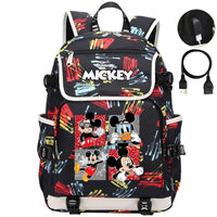Minnie Backpack - Boys Girls Teenager School Bags USB Charging Laptop Travel Backpacks Style 7 17.7x14.5x6.3 inches