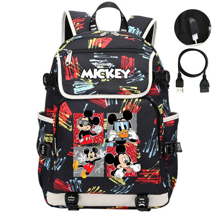 Minnie Backpack - Boys Girls Teenager School Bags USB Charging Laptop Travel Backpacks Style 7 17.7x14.5x6.3 inches