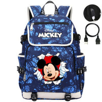 Minnie Backpack - Boys Girls Teenager School Bags USB Charging Laptop Travel Backpacks Style 25 17.7x14.5x6.3 inches