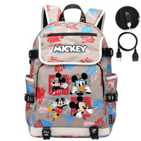 Minnie Backpack - Boys Girls Teenager School Bags USB Charging Laptop Travel Backpacks Style 4 17.7x14.5x6.3 inches
