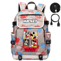 Minnie Backpack - Boys Girls Teenager School Bags USB Charging Laptop Travel Backpacks Style 15 17.7x14.5x6.3 inches