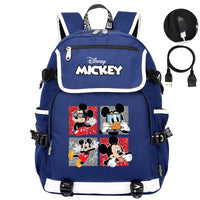 Minnie Backpack - Boys Girls Teenager School Bags USB Charging Laptop Travel Backpacks Style 5 17.7x14.5x6.3 inches