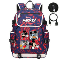 Minnie Backpack - Boys Girls Teenager School Bags USB Charging Laptop Travel Backpacks Style 2 17.7x14.5x6.3 inches