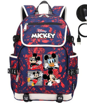 Minnie Backpack - Boys Girls Teenager School Bags USB Charging Laptop Travel Backpacks - Lusy Store LLC