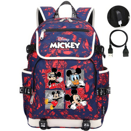 Minnie Backpack - Boys Girls Teenager School Bags USB Charging Laptop Travel Backpacks Style 2 17.7x14.5x6.3 inches