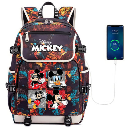 Minnie Backpack - Boys Girls Teenager School Bags USB Charging Laptop Travel Backpacks Style 11 17.7x14.5x6.3 inches