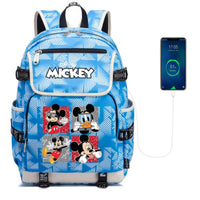 Minnie Backpack - Boys Girls Teenager School Bags USB Charging Laptop Travel Backpacks Style 10 17.7x14.5x6.3 inches