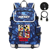 Minnie Backpack - Boys Girls Teenager School Bags USB Charging Laptop Travel Backpacks Style 17 17.7x14.5x6.3 inches