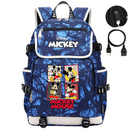 Minnie Backpack - Boys Girls Teenager School Bags USB Charging Laptop Travel Backpacks Style 17 17.7x14.5x6.3 inches