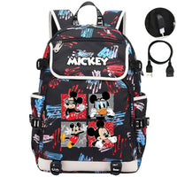Minnie Backpack - Boys Girls Teenager School Bags USB Charging Laptop Travel Backpacks Style 8 17.7x14.5x6.3 inches