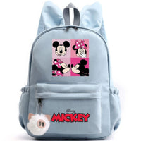 Minnie Backpack - Casual School Bags Travel Rabbit Ears Backpacks Mochila Blue-2 15x11 inches