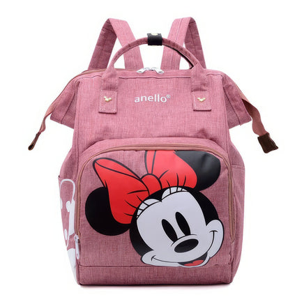 Minnie Backpack - Cute Kawaii Childrens Shoulder School Bag Pink 16.5x10.6x7.8 inches