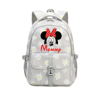 Minnie Backpack - Large Capacity Colorful Waterproof Floral Knapsack Mochila 18 17.7x12.2x8.3 inches