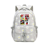 Minnie Backpack - Large Capacity Colorful Waterproof Floral Knapsack Mochila 17 17.7x12.2x8.3 inches
