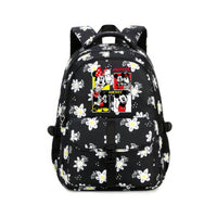 Minnie Backpack - Large Capacity Colorful Waterproof Floral Knapsack Mochila 7 17.7x12.2x8.3 inches