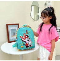 Minnie Backpack - Mickey and Minnie Childrens Backpack Multifunctional Cartoon Kindergarten Blue 16.5x10.6 inches