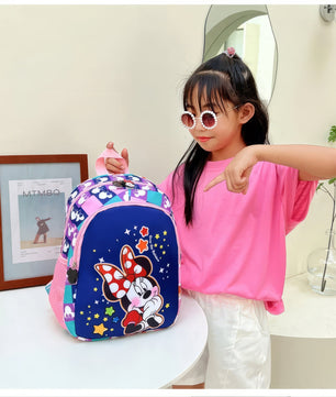 Minnie Backpack - Mickey and Minnie Childrens Backpack Multifunctional Cartoon Kindergarten - Lusy Store LLC