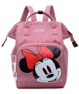 Minnie Backpack - Mommy Diaper Bag School Bags Travel Backpack Large Capacity Durable Cute - Lusy Store LLC