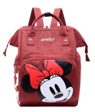 Minnie Backpack - Mommy Diaper Bag School Bags Travel Backpack Large Capacity Durable Cute - Lusy Store LLC