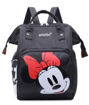 Minnie Backpack - Mommy Diaper Bag School Bags Travel Backpack Large Capacity Durable Cute - Lusy Store LLC