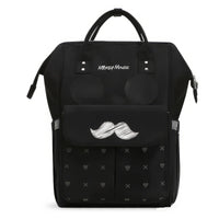 Minnie Backpack - Mummy Diaper Bag Multifunctional Stroller Nappy Bag USB Charging Black A 16.5x13.8x8.3 inches