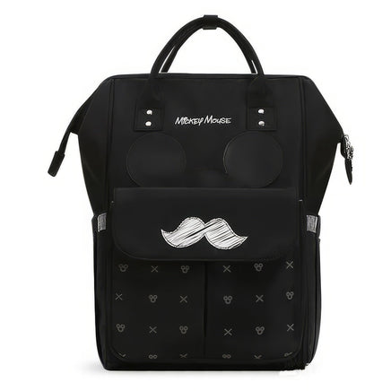 Minnie Backpack - Mummy Diaper Bag Multifunctional Stroller Nappy Bag USB Charging Black A 16.5x13.8x8.3 inches