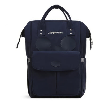 Minnie Backpack - Mummy Diaper Bag Multifunctional Stroller Nappy Bag USB Charging Black B 16.5x13.8x8.3 inches