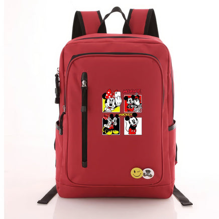 Minnie Backpack - Oxford Waterproof Backpacks Large Capacity Students School Books Laptop Backpack Style 15 16.5x11.4x4.7 inches