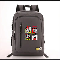 Minnie Backpack - Oxford Waterproof Backpacks Large Capacity Students School Books Laptop Backpack Style 18 16.5x11.4x4.7 inches