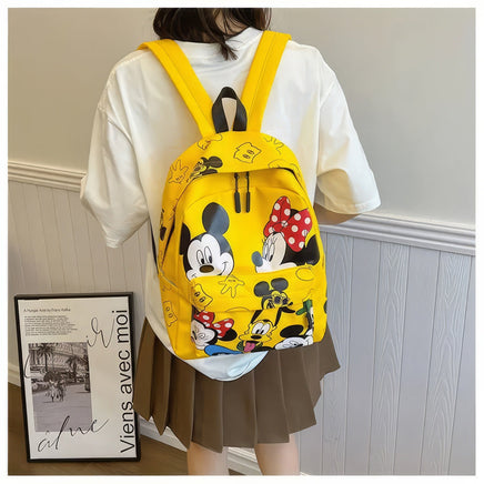 Minnie Backpack - PU Backpack Luxury Schoolbag Girls and Boys Cute Shoulder Bag Yellow 14.2x11x8.7 inches
